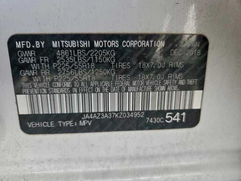 Zdjęcie 14 z aukcji – 2019 MITSUBISHI OUTLANDER z VIN JA4AZ3A37KZ034952