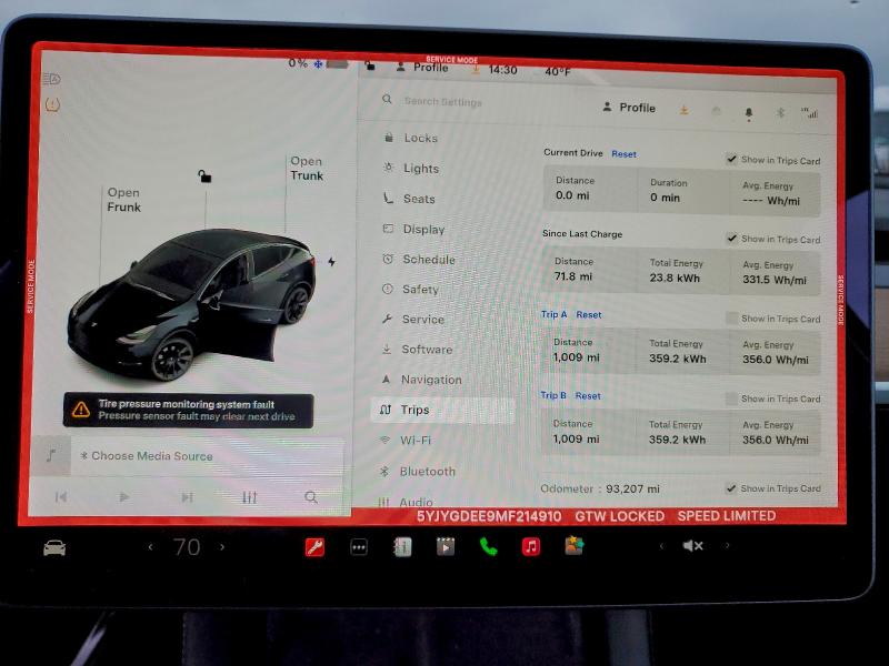 Photo 9 from auction – 2021 TESLA MODEL Y with VIN 5YJYGDEE9MF214910