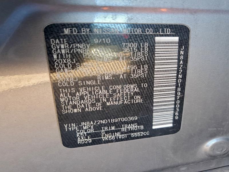 Photo 14 from auction – 2011 INFINITI QX56 with VIN JN8AZ2ND1B9700369