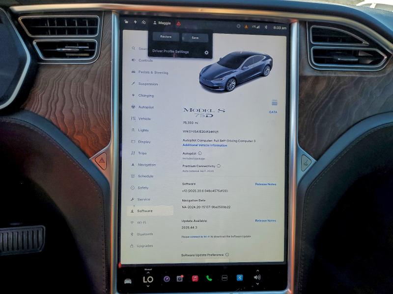 Photo 9 from auction – 2018 TESLA MODEL S with VIN 5YJSA1E20JF246121