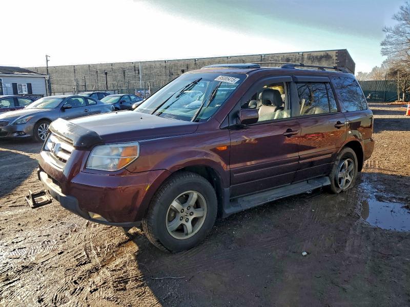 HONDA PILOT EXL 2008 with VIN 5FNYF18538B004984 - Photo from auction