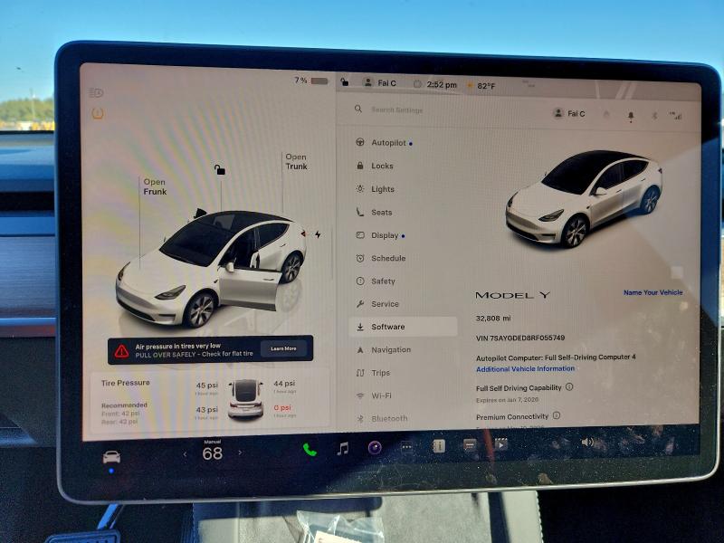 Photo 9 from auction – 2024 TESLA MODEL Y with VIN 7SAYGDED8RF055749