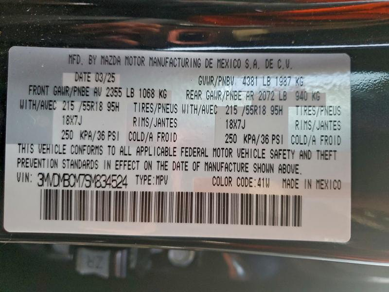 Photo 14 from auction – 2025 MAZDA CX-30 PREF with VIN 3MVDMBCM7SM834524