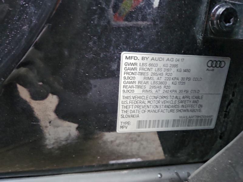 Photo 14 from auction – 2017 AUDI Q7 PREMIUM with VIN WA1LAAF79HD054481