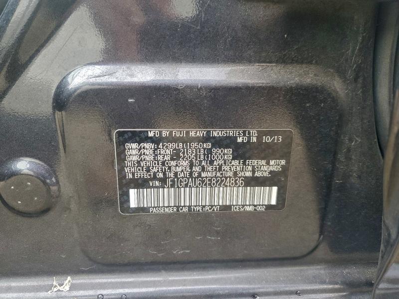 صورة رقم 14 من المزاد - 2014 SUBARU IMPREZA SP مع VIN JF1GPAU62E8224836
