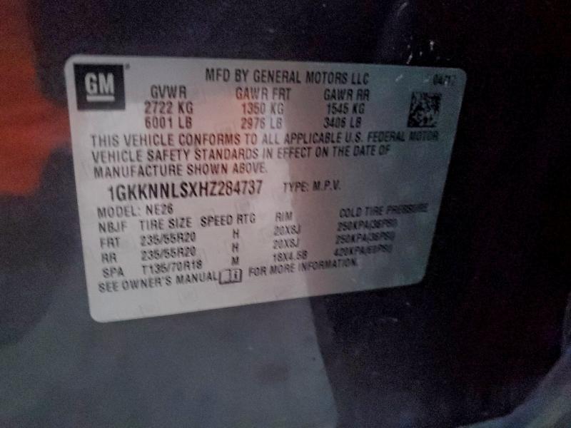 Photo 14 from auction – 2017 GMC ACADIA SLT with VIN 1GKKNNLSXHZ284737