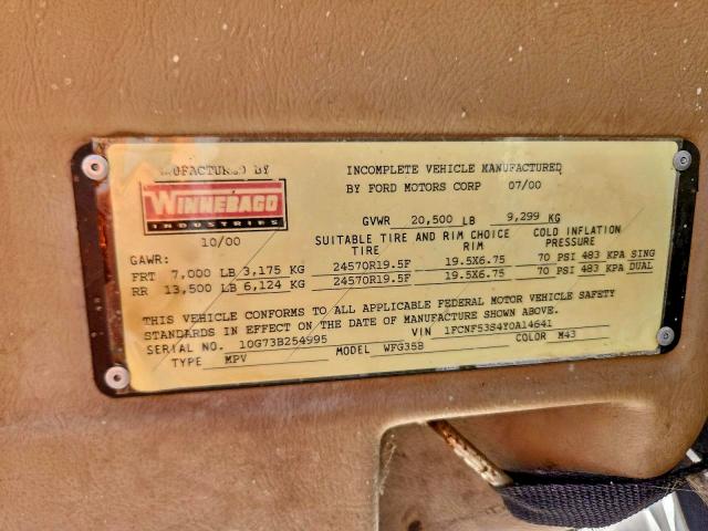 Photo 10 from auction – 2000 FORD F550 with VIN 1FCNF53S4Y0A14641