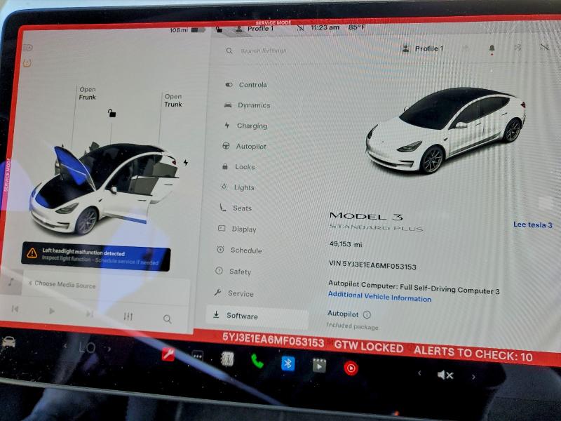 Photo 9 from auction – 2021 TESLA MODEL 3 with VIN 5YJ3E1EA6MF053153