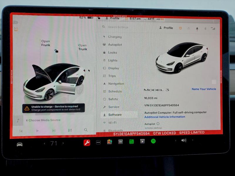 Photo 9 from auction – 2023 TESLA MODEL 3 with VIN 5YJ3E1EA8PF540584