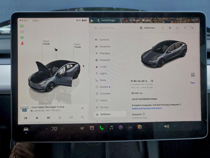 Photo 9 from auction – 2022 TESLA MODEL 3 with VIN 5YJ3E1EB5NF310684