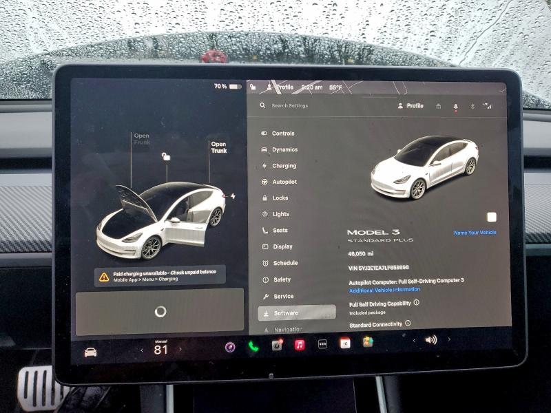 Photo 9 from auction – 2020 TESLA MODEL 3 with VIN 5YJ3E1EA7LF658698