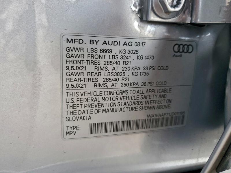 Photo 14 from auction – 2018 AUDI Q7 with VIN WA1VAAF71JD011185