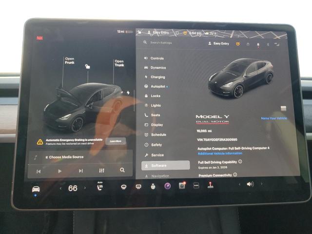 Photo 9 from auction – 2024 TESLA MODEL Y with VIN 7SAYGDEF2RA300690