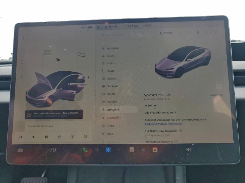 Photo 9 from auction – 2024 TESLA MODEL 3 with VIN 5YJ3E1EA2RF823677