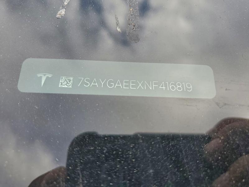 Photo 14 from auction – 2022 TESLA MODEL Y with VIN 7SAYGAEEXNF416819