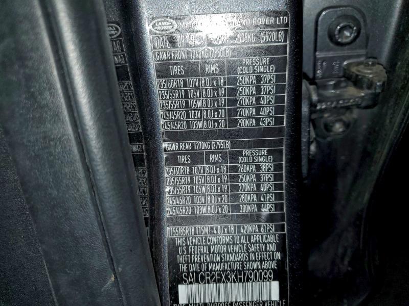 Photo 14 from auction – 2019 LAND ROVER DISCOVERY with VIN SALCR2FX3KH790099