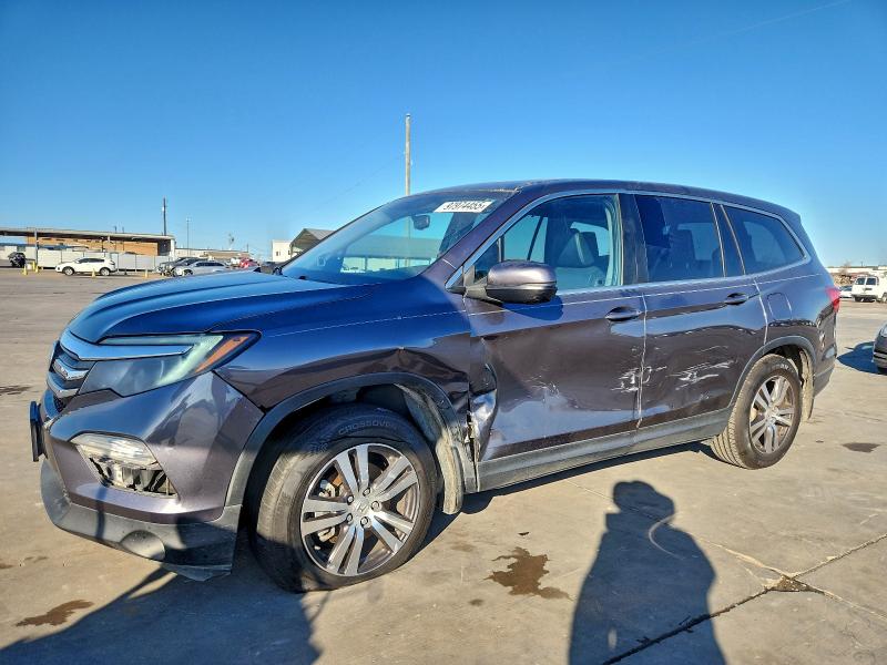 HONDA PILOT EX-L 2017 with VIN 5FNYF5H82HB018490 - Photo from auction