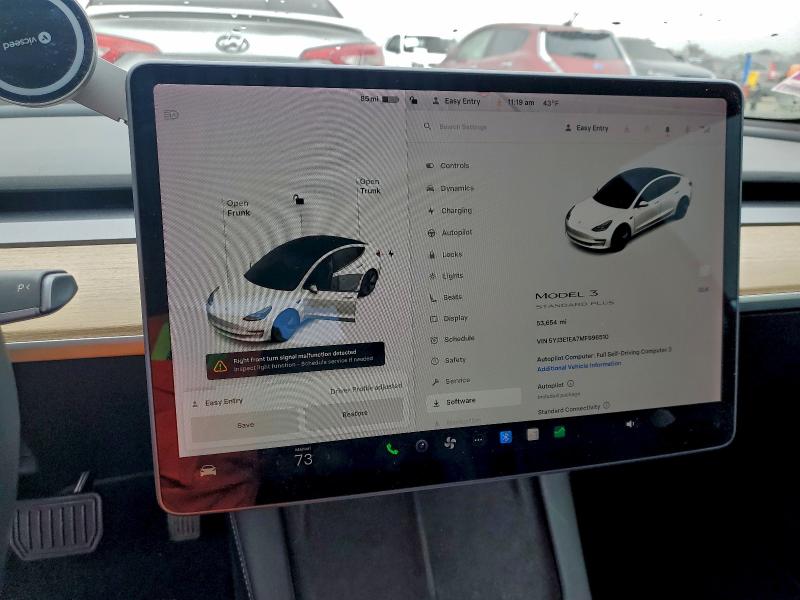 Photo 9 from auction – 2021 TESLA MODEL 3 with VIN 5YJ3E1EA7MF996510