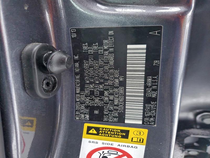 Photo 14 from auction – 2013 TOYOTA HIGHLANDER with VIN 5TDZK3EH6DS138890