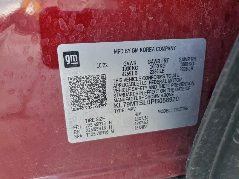 Photo 14 from auction – 2023 CHEVROLET TRAILBLAZE with VIN KL79MTSL0PB058920