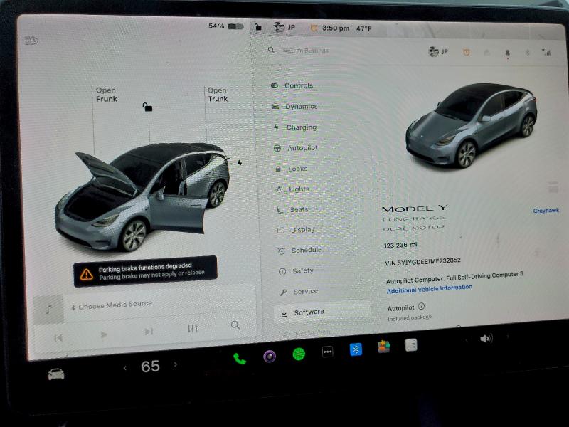 Photo 9 from auction – 2021 TESLA MODEL Y with VIN 5YJYGDEE1MF232852