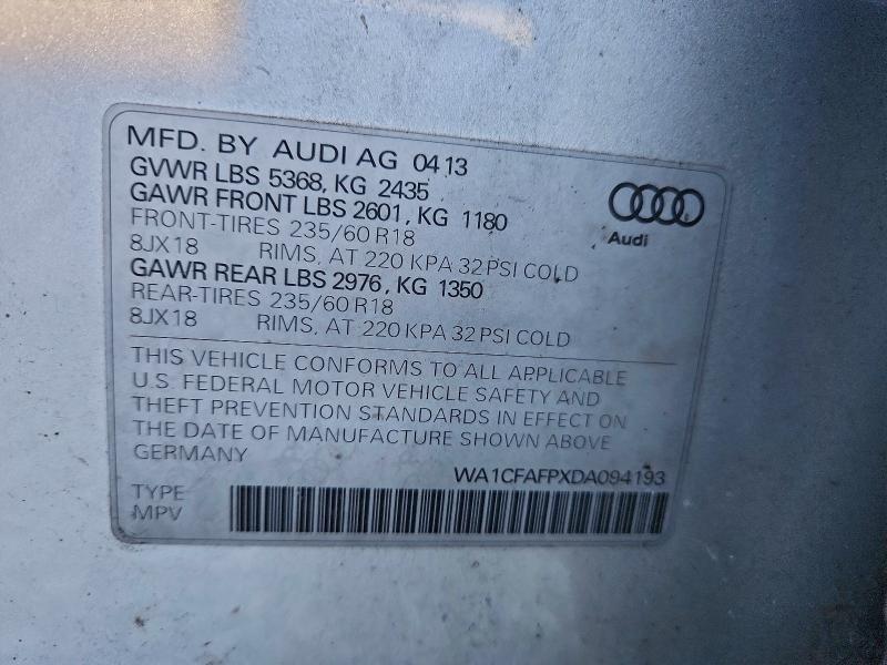 Photo 14 from auction – 2013 AUDI Q5 PREMIUM with VIN WA1CFAFPXDA094193