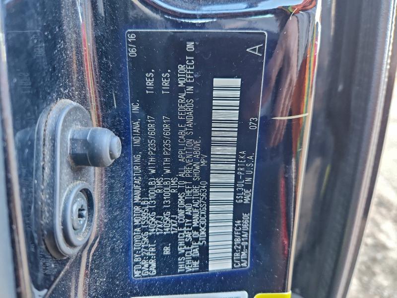 Photo 14 from auction – 2016 TOYOTA SIENNA LE with VIN 5TDKK3DCXGS756340