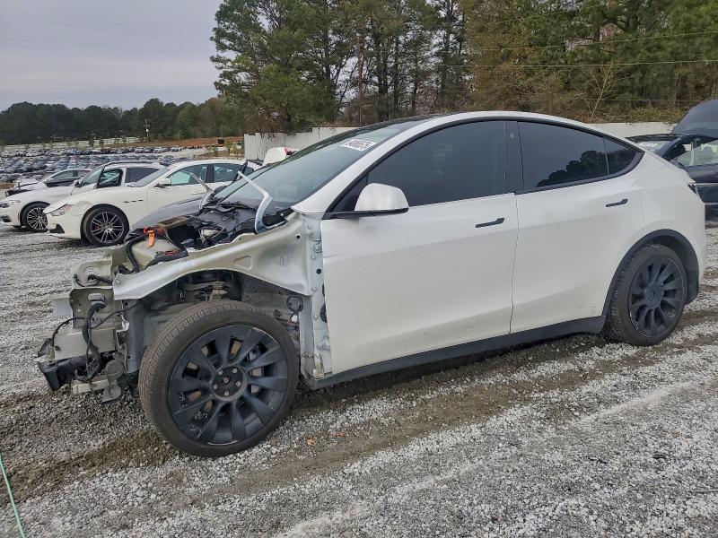 TESLA MODEL Y 2021 with VIN 5YJYGAEEXMF218348 - Photo from auction