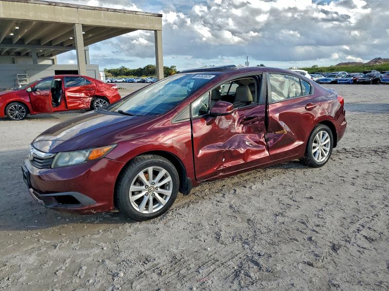 HONDA CIVIC EXL 2012 with VIN 19XFB2F98CE348324 - Photo from auction