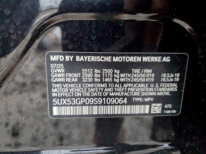 Photo 14 from auction – 2025 BMW X3 30 XDRI with VIN 5UX53GP09S9109064