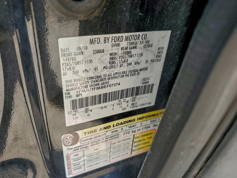 Photo 14 from auction – 2011 FORD EXPEDITION with VIN 1FMJU1F56BEF07374