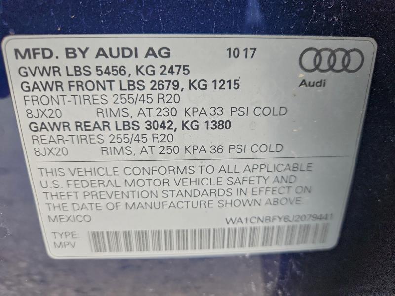 Photo 14 from auction – 2018 AUDI Q5 PRESTIG with VIN WA1CNBFY6J2079441