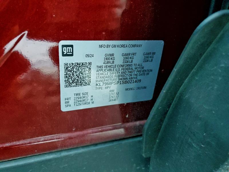 Photo 14 from auction – 2025 CHEVROLET TRAILBLAZE with VIN KL79MPSP1SB021409