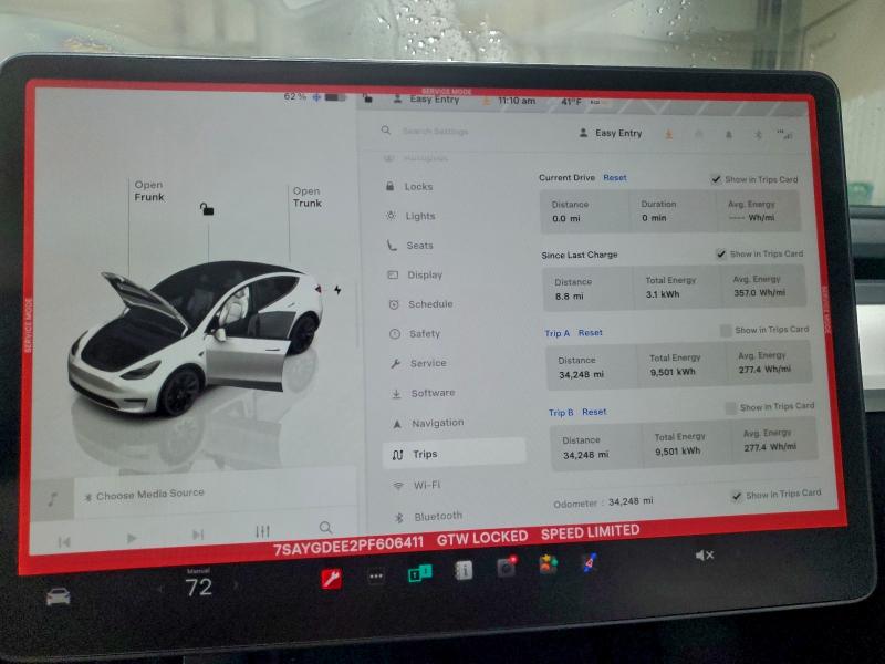 Photo 9 from auction – 2023 TESLA MODEL Y with VIN 7SAYGDEE2PF606411