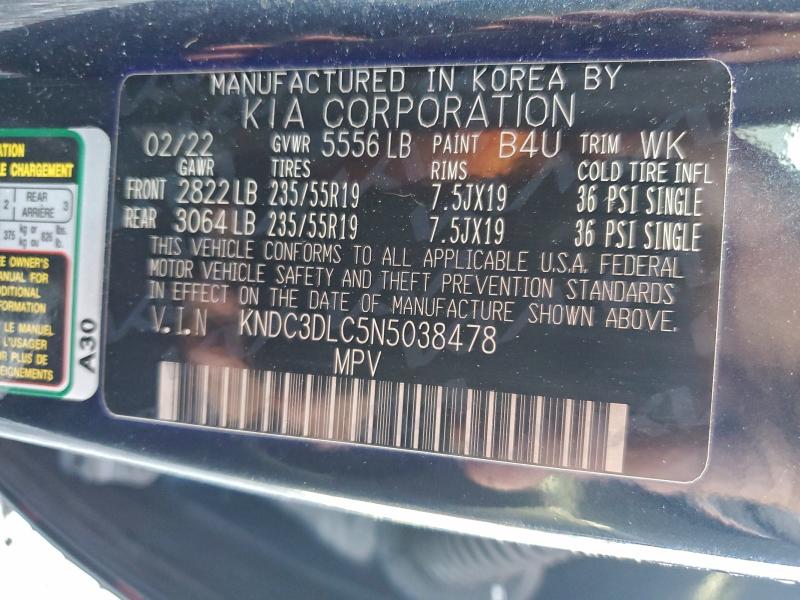 Foto 14 de la subasta – 2022 KIA EV6 LIGHT con VIN KNDC3DLC5N5038478