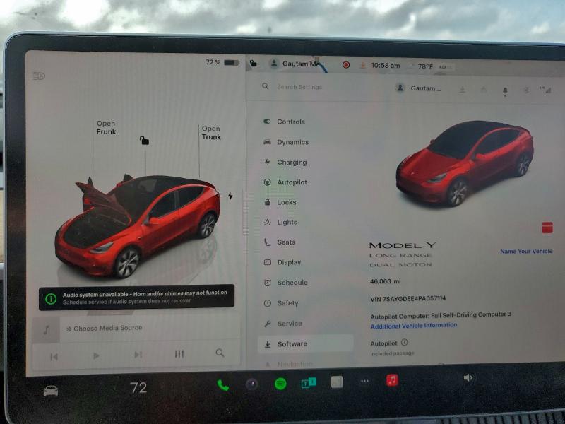 Photo 9 from auction – 2023 TESLA MODEL Y with VIN 7SAYGDEE4PA057114