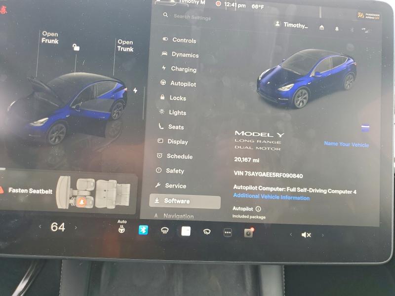 Photo 9 from auction – 2024 TESLA MODEL Y with VIN 7SAYGAEE5RF090840