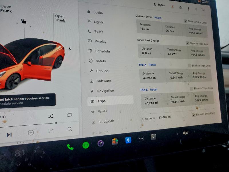 Photo 9 from auction – 2021 TESLA MODEL 3 with VIN 5YJ3E1EA0MF075309
