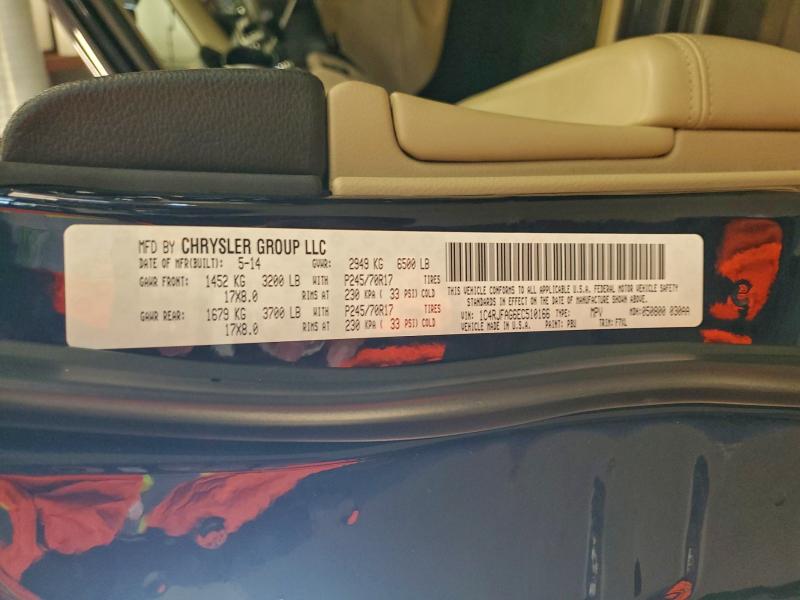 Photo 14 from auction – 2014 JEEP GRAND CHER with VIN 1C4RJFAG6EC510166