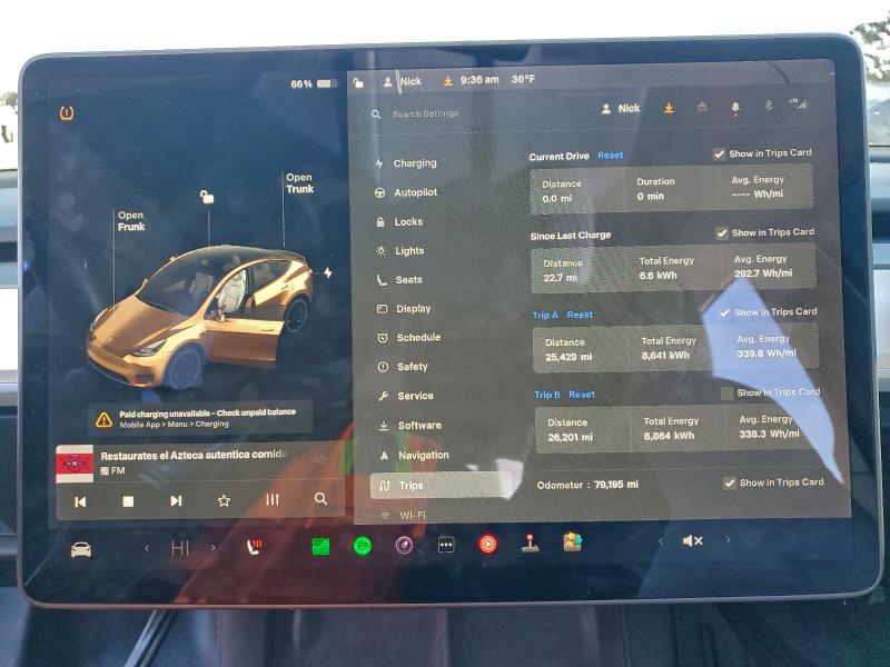 Photo 9 from auction – 2021 TESLA MODEL Y with VIN 5YJYGDEF3MF139565