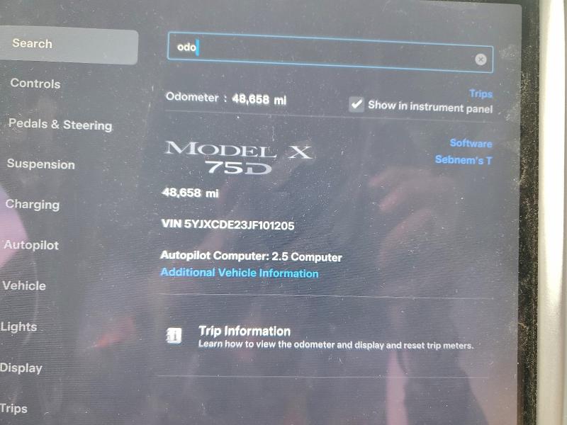 Photo 9 from auction – 2018 TESLA MODEL X with VIN 5YJXCDE23JF101205