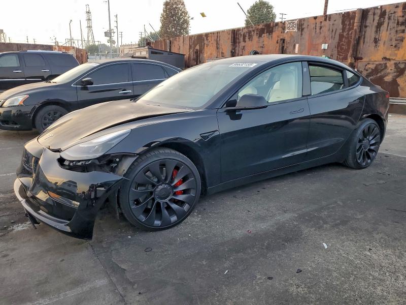 TESLA MODEL 3 2023 with VIN 5YJ3E1EC3PF591086 - Photo from auction