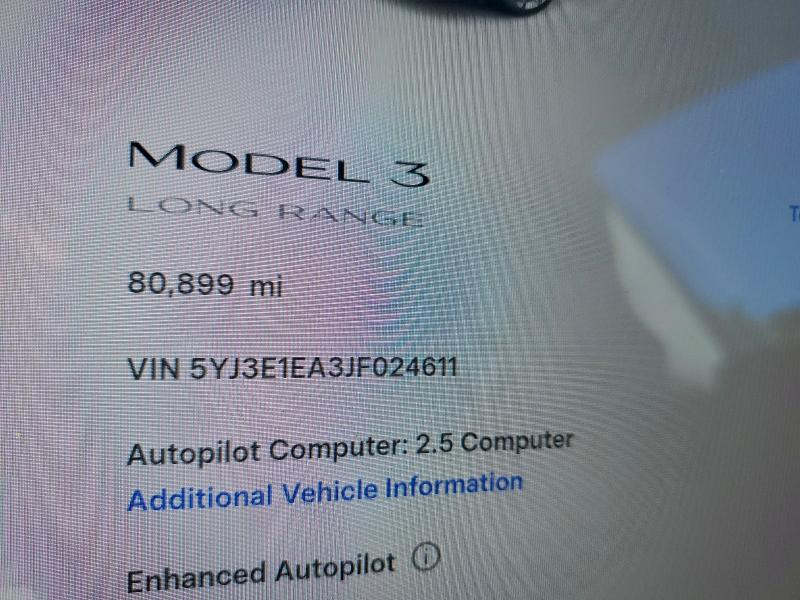 Photo 9 from auction – 2018 TESLA MODEL 3 with VIN 5YJ3E1EA3JF024611