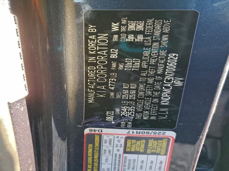 Photo 14 from auction – 2022 KIA SPORTAGE with VIN KNDPMCAC3N7006029