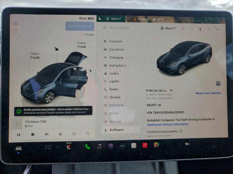 Photo 9 from auction – 2024 TESLA MODEL Y with VIN 7SAYGDEE4RA220931