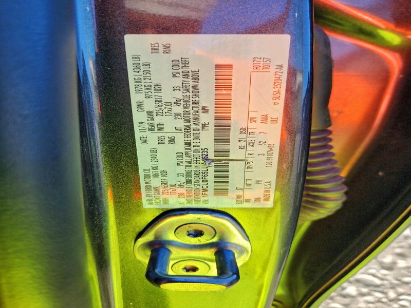 Photo 14 from auction – 2020 FORD ESCAPE S with VIN 1FMCU0F65LUA46235