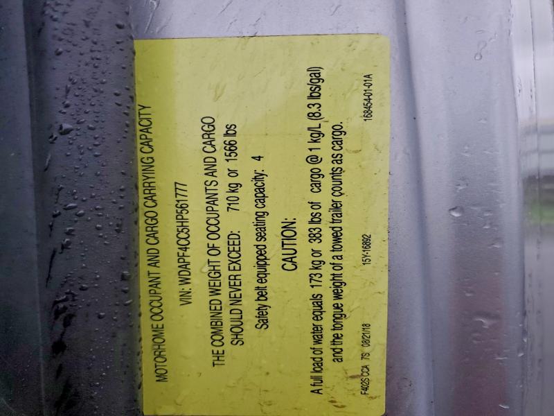 Photo 10 from auction – 2019 WINNEBAGO SPRINTER 3500 with VIN WDAPF4CC5HP561777