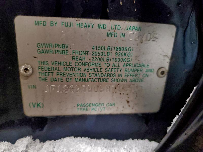 Photo 14 from auction – 2006 SUBARU FORESTER 2 with VIN JF1SG63606H714329