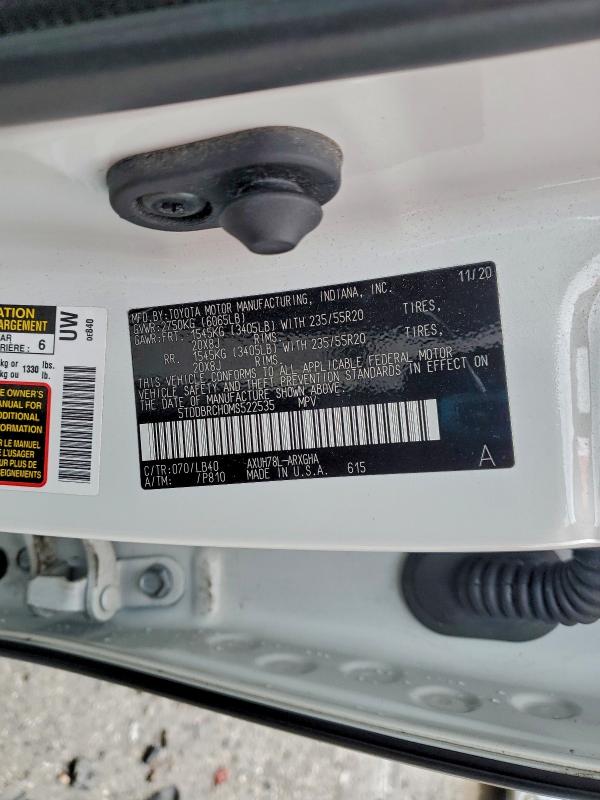 Photo 14 from auction – 2021 TOYOTA HIGHLANDER with VIN 5TDDBRCH0MS522535