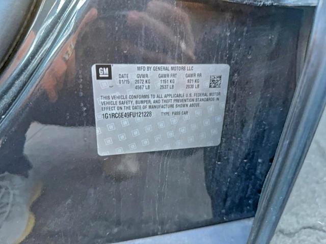 Photo 10 from auction – 2015 CHEVROLET VOLT with VIN 1G1RC6E49FU121228